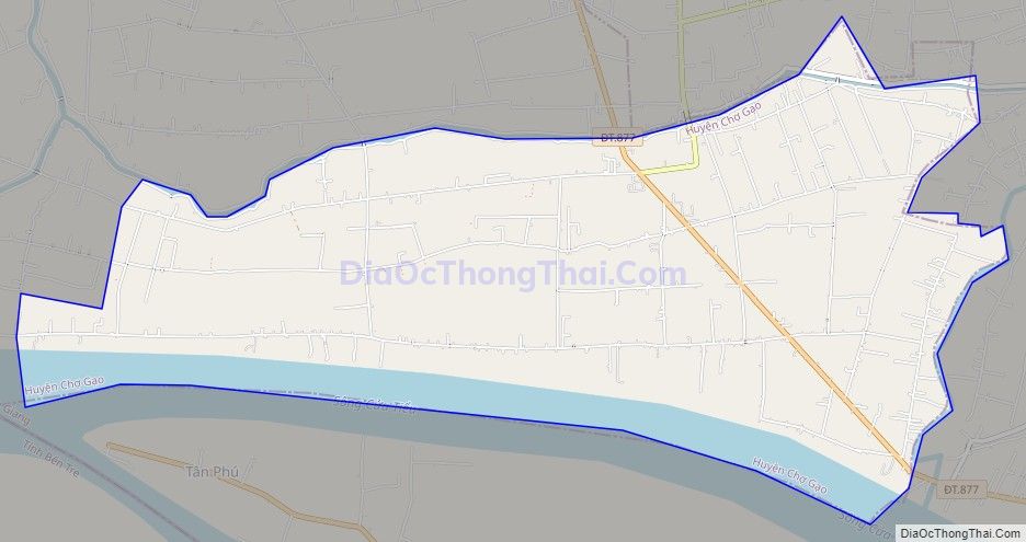 Bản đồ giao thông xã Bình Ninh, huyện Chợ Gạo