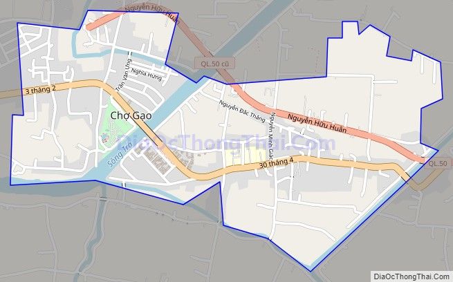 Bản đồ giao thông Thị trấn Chợ Gạo, huyện Chợ Gạo