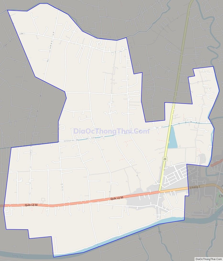 Bản đồ giao thông xã Long Bình Điền, huyện Chợ Gạo