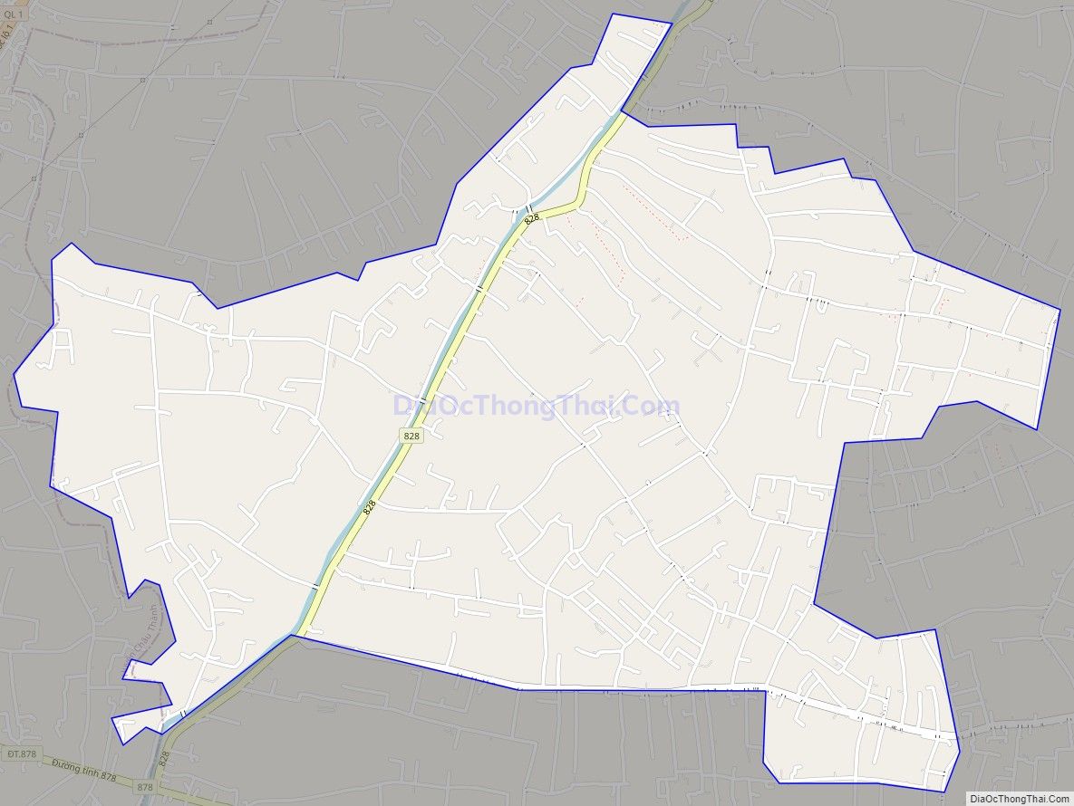 Bản đồ giao thông xã Phú Kiết, huyện Chợ Gạo
