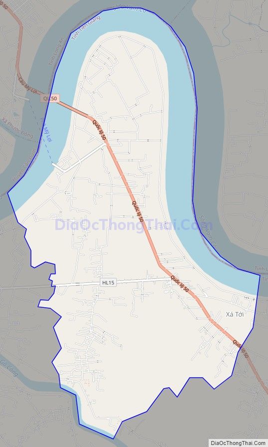 Bản đồ giao thông xã Bình Đông, thị xã Gò Công