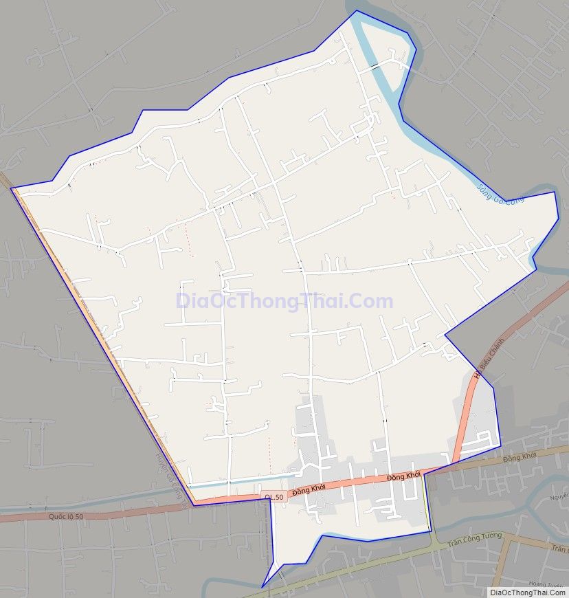 Bản đồ giao thông xã Long Chánh, thị xã Gò Công