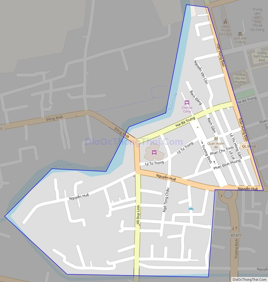 Bản đồ giao thông Phường 1, thị xã Gò Công