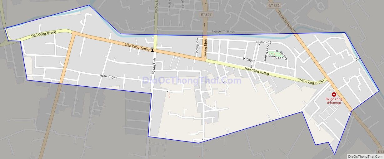Bản đồ giao thông Phường 5, thị xã Gò Công