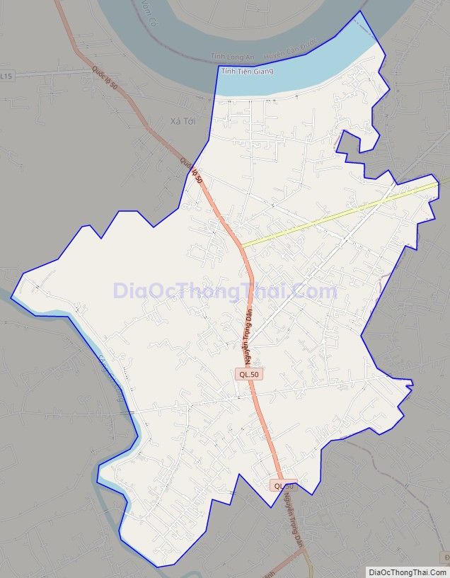 Bản đồ giao thông xã Tân Trung, thị xã Gò Công