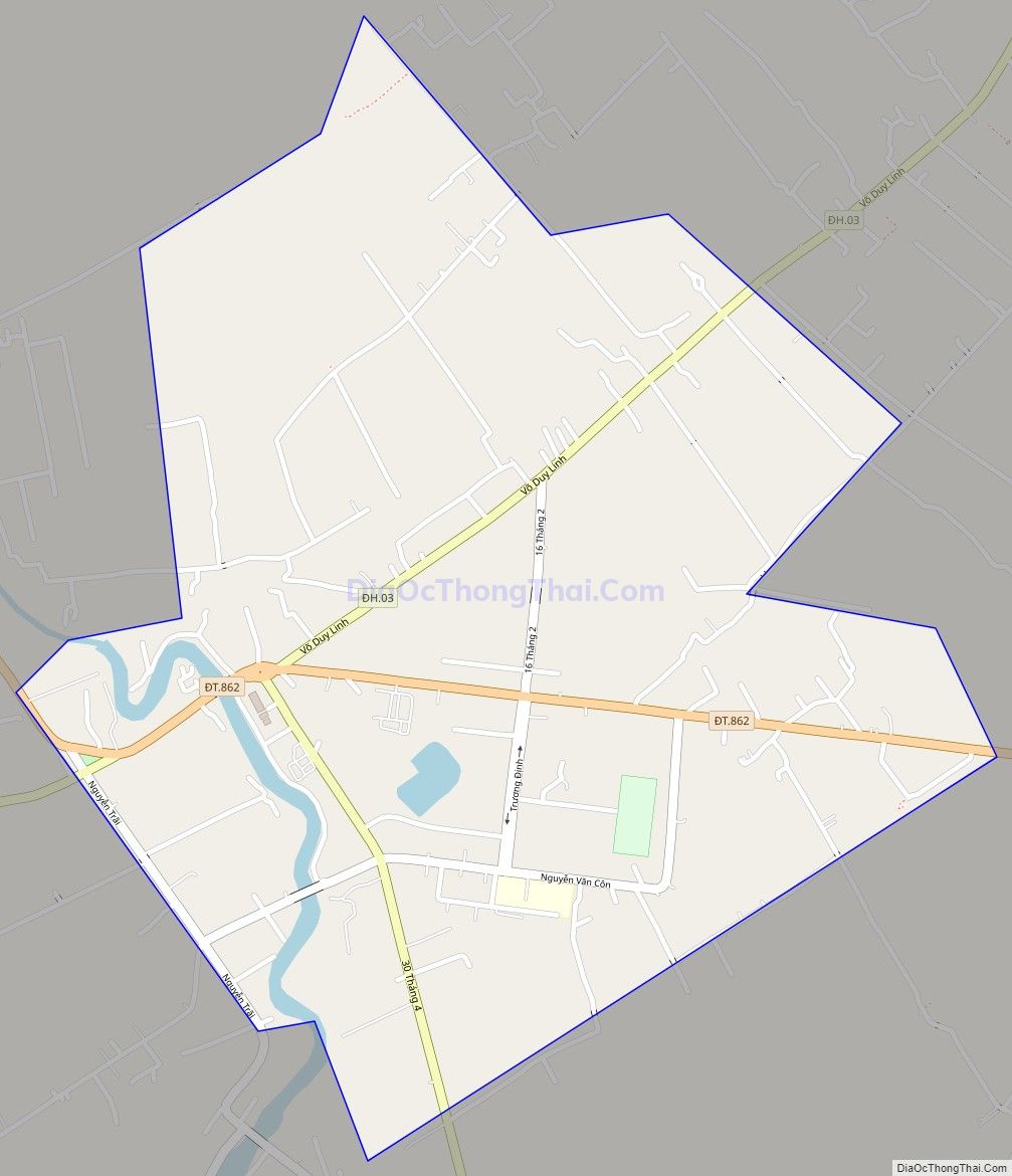 Bản đồ giao thông Thị trấn Tân Hòa, huyện Gò Công Đông