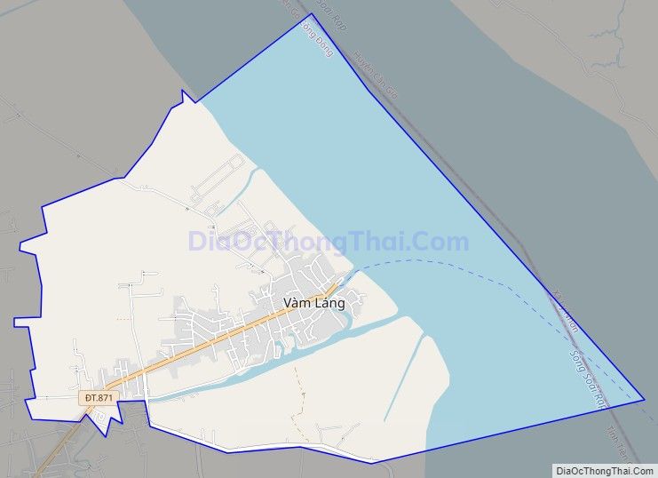 Bản đồ giao thông Thị trấn Vàm Láng, huyện Gò Công Đông