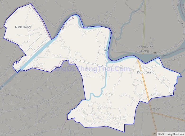 Bản đồ giao thông xã Đồng Sơn, huyện Gò Công Tây