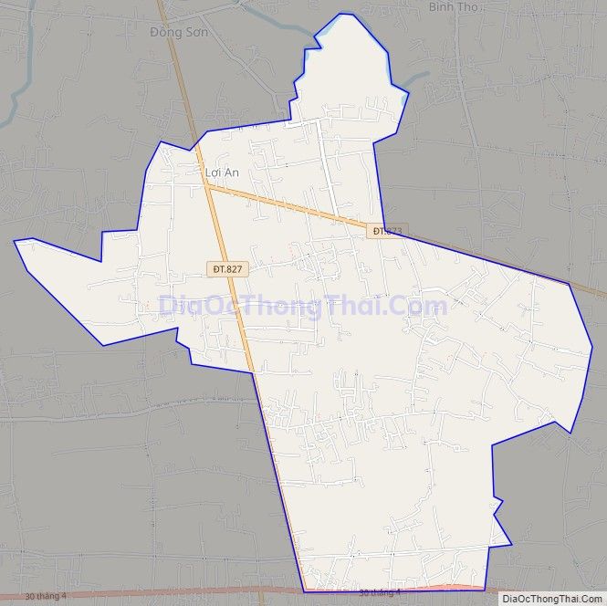 Bản đồ giao thông xã Đồng Thạnh, huyện Gò Công Tây