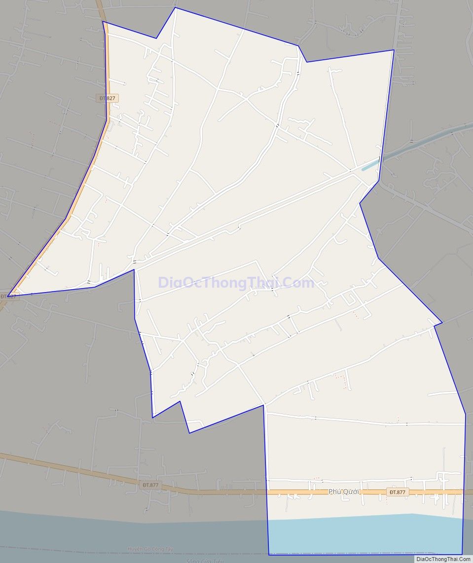 Bản đồ giao thông xã Long Vĩnh, huyện Gò Công Tây