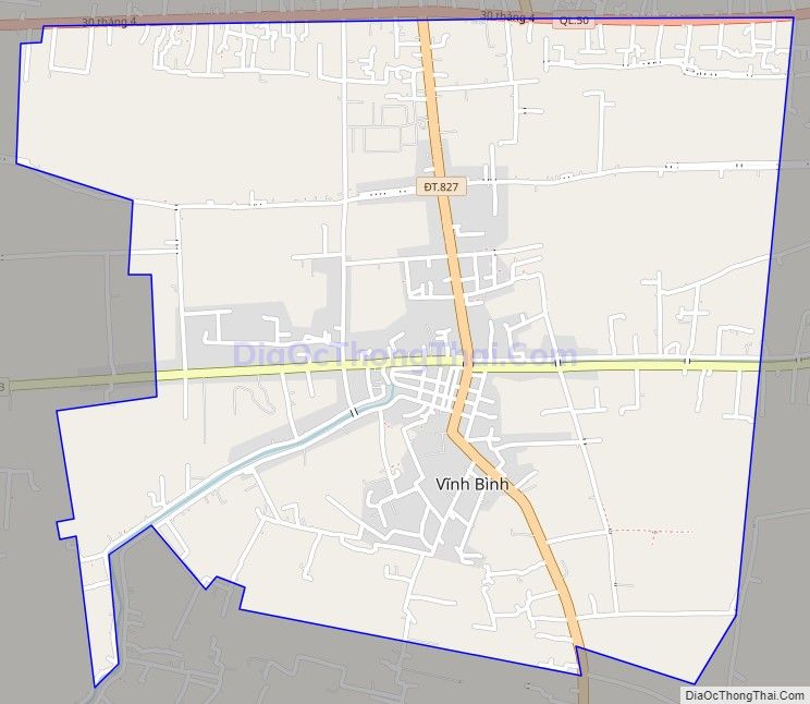 Bản đồ giao thông Thị trấn Vĩnh Bình, huyện Gò Công Tây
