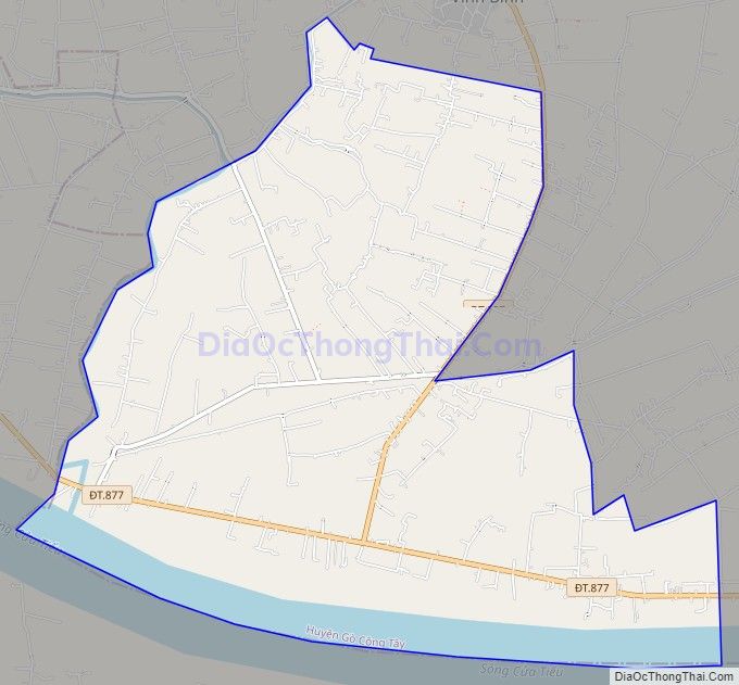 Bản đồ giao thông xã Vĩnh Hựu, huyện Gò Công Tây