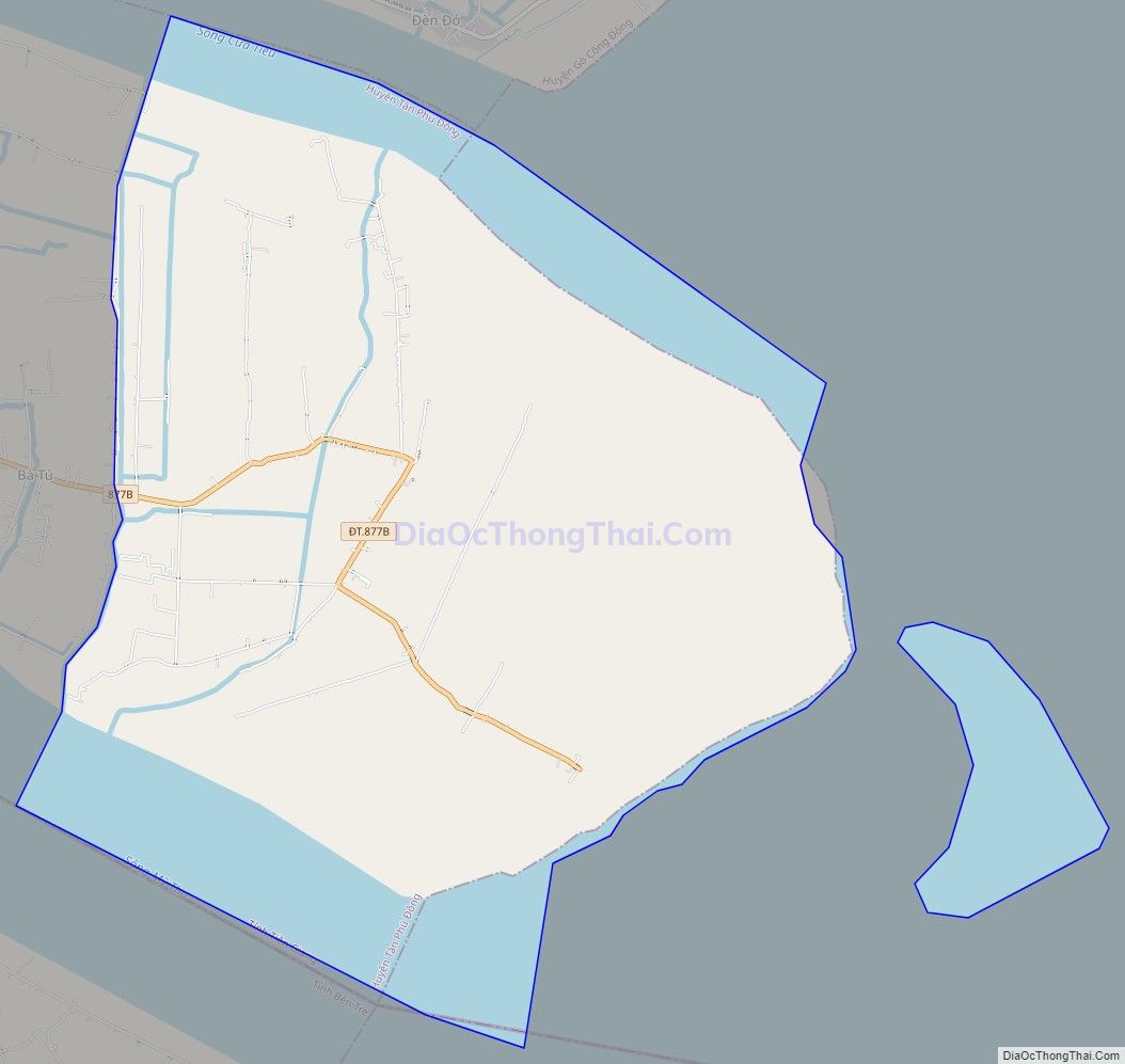 Bản đồ giao thông xã Phú Tân, huyện Tân Phú Đông