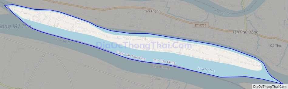 Bản đồ giao thông xã Tân Thạnh, huyện Tân Phú Đông