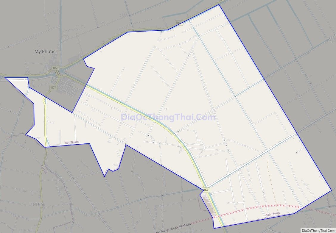 Bản đồ giao thông xã Phước Lập, huyện Tân Phước
