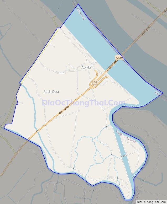 Bản đồ giao thông xã Đại Phước, huyện Càng Long