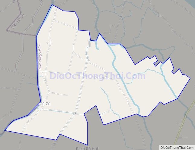 Bản đồ giao thông xã Nhị Long Phú, huyện Càng Long