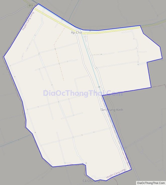 Bản đồ giao thông xã Tân An, huyện Càng Long