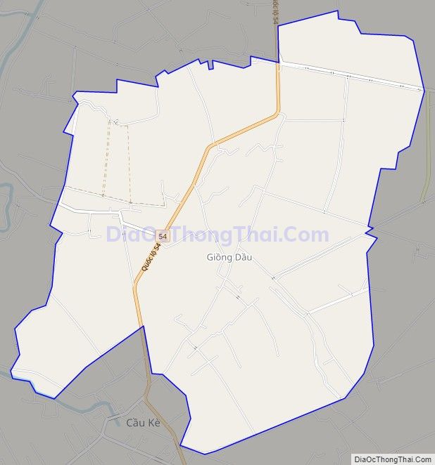 Bản đồ giao thông xã Hòa Ân, huyện Cầu Kè