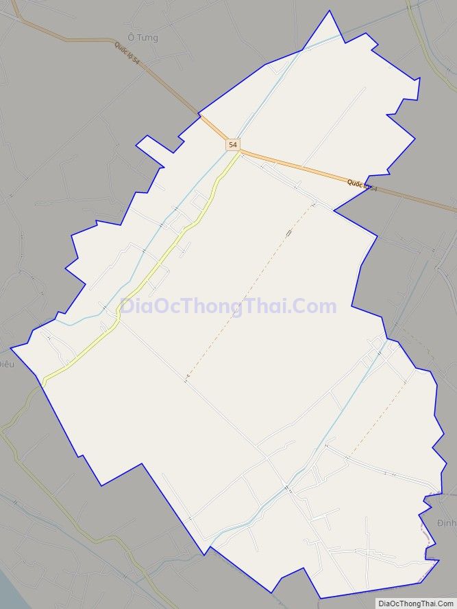 Bản đồ giao thông xã Phong Phú, huyện Cầu Kè