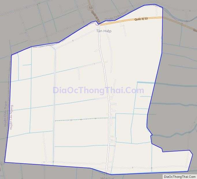 Bản đồ giao thông xã Kim Hòa, huyện Cầu Ngang