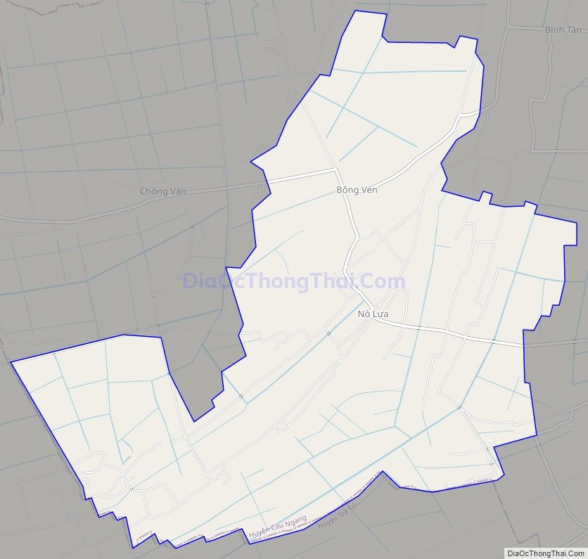Bản đồ giao thông xã Nhị Trường, huyện Cầu Ngang