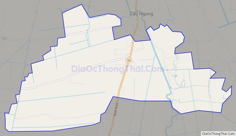 Bản đồ giao thông xã Thuận Hòa, huyện Cầu Ngang