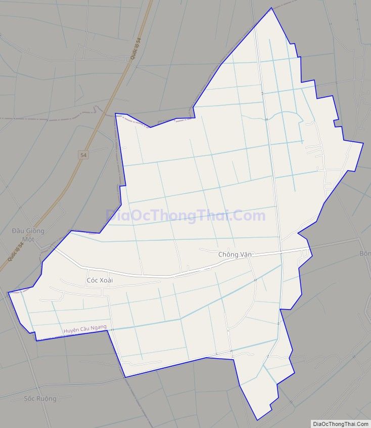 Bản đồ giao thông xã Trường Thọ, huyện Cầu Ngang