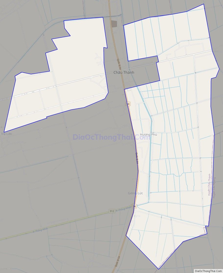 Bản đồ giao thông xã Đa Lộc, huyện Châu Thành