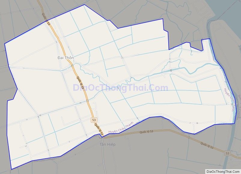 Bản đồ giao thông xã Phước Hảo, huyện Châu Thành