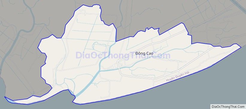 Bản đồ giao thông xã Đông Hải, huyện Duyên Hải