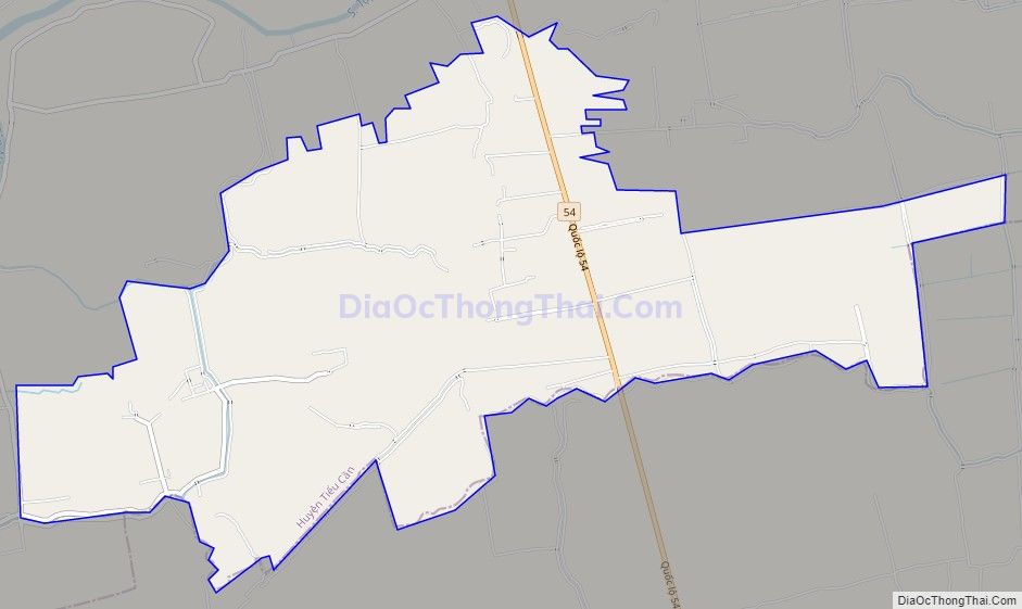 Bản đồ giao thông xã Hùng Hòa, huyện Tiểu Cần