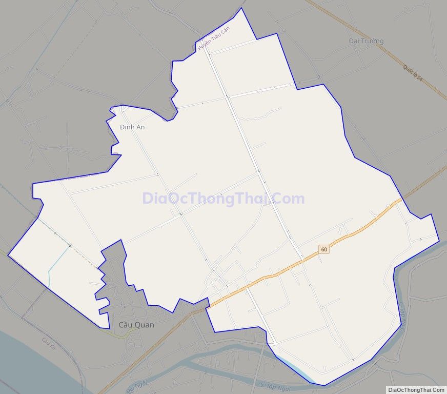 Bản đồ giao thông xã Long Thới, huyện Tiểu Cần