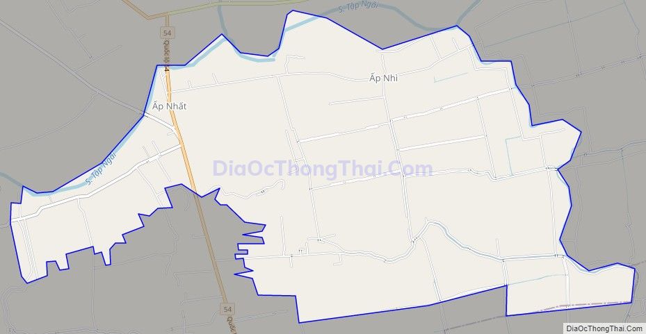 Bản đồ giao thông xã Tân Hùng, huyện Tiểu Cần