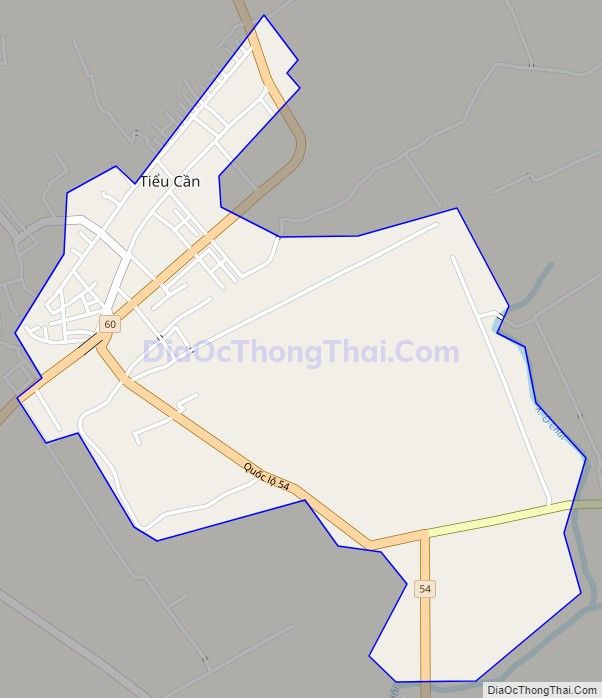 Bản đồ giao thông Thị trấn Tiểu Cần, huyện Tiểu Cần