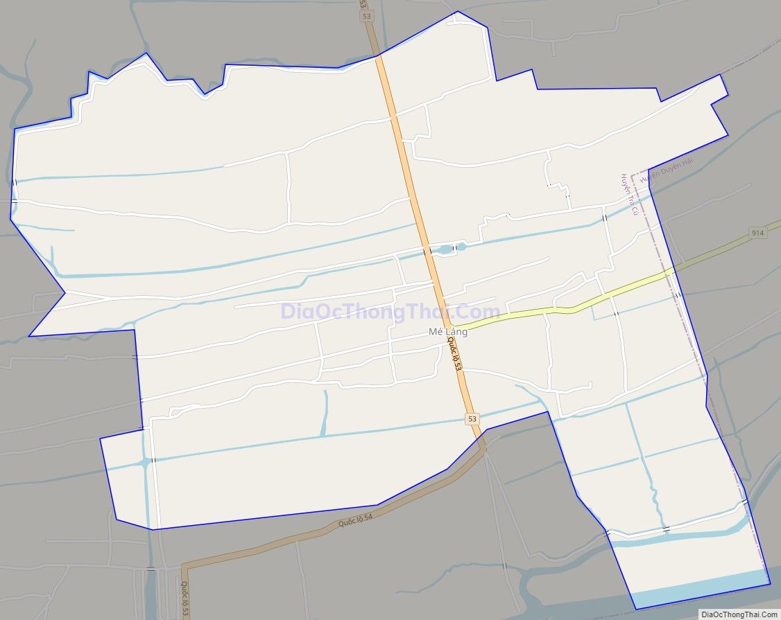 Bản đồ giao thông xã Đại An, huyện Trà Cú