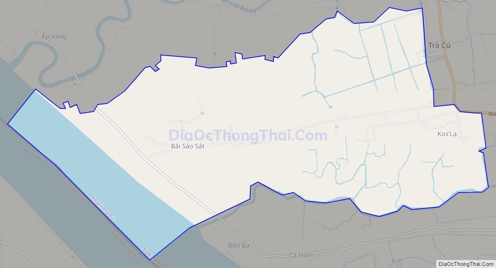 Bản đồ giao thông xã Kim Sơn, huyện Trà Cú