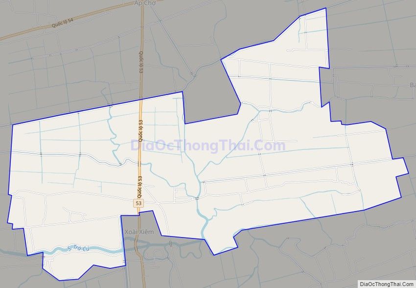 Bản đồ giao thông xã Ngãi Xuyên, huyện Trà Cú