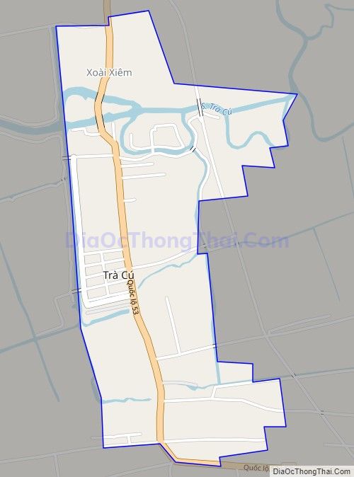 Bản đồ giao thông Thị trấn Trà Cú, huyện Trà Cú