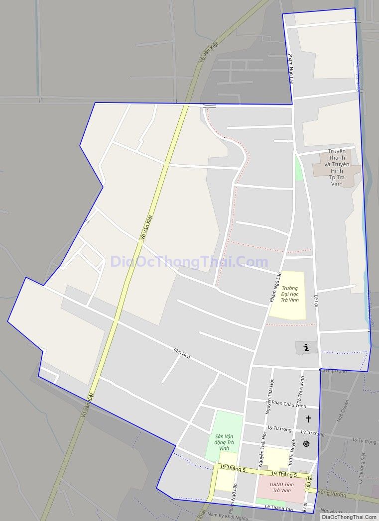 Bản đồ giao thông Phường 1, thành phố Trà Vinh