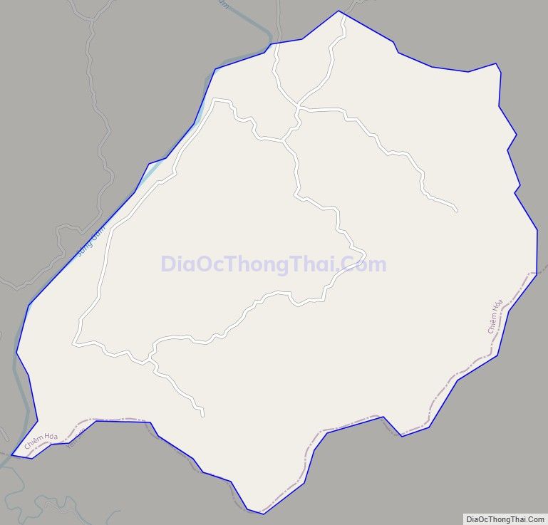 Bản đồ giao thông xã Bình Nhân, huyện Chiêm Hóa