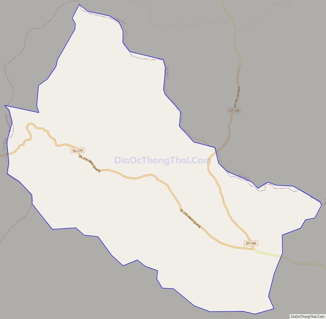Bản đồ giao thông xã Minh Quang, huyện Lâm Bình