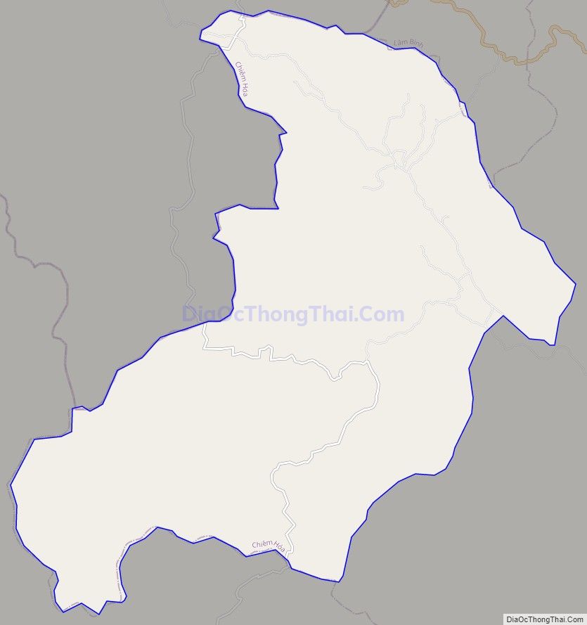 Bản đồ giao thông xã Trung Hà, huyện Chiêm Hóa