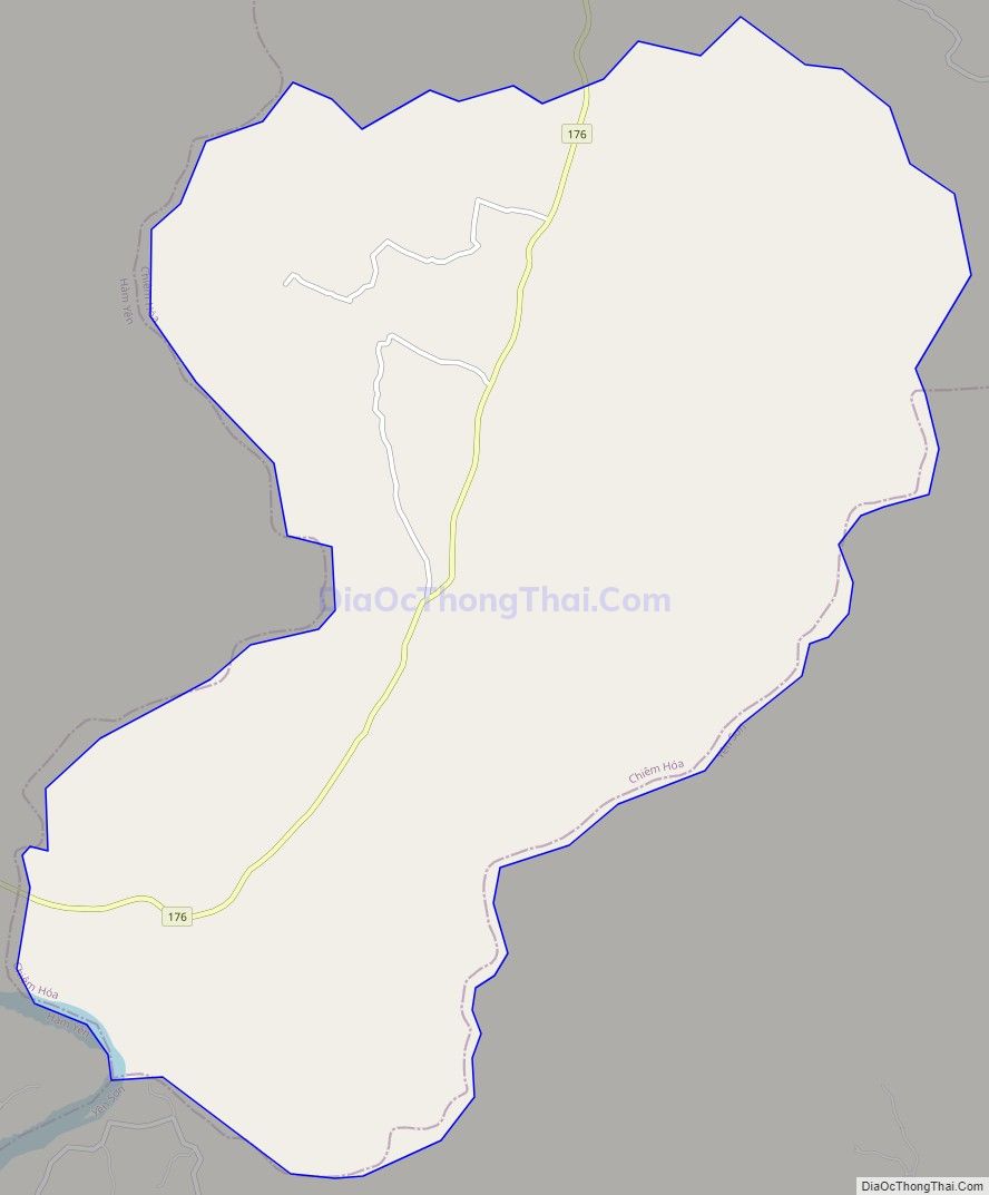 Bản đồ giao thông xã Yên Nguyên, huyện Chiêm Hóa