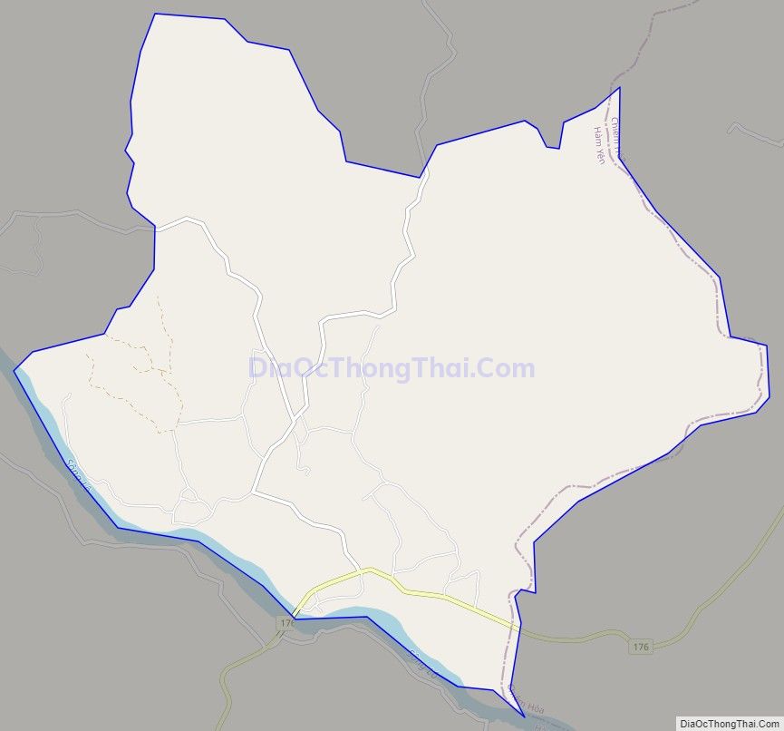 Bản đồ giao thông xã Bình Xa, huyện Hàm Yên
