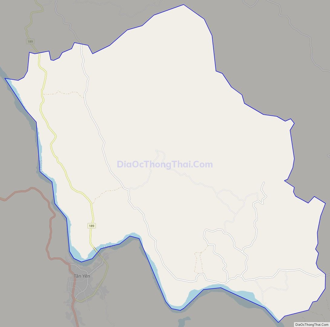 Bản đồ giao thông xã Tân Thành, huyện Hàm Yên