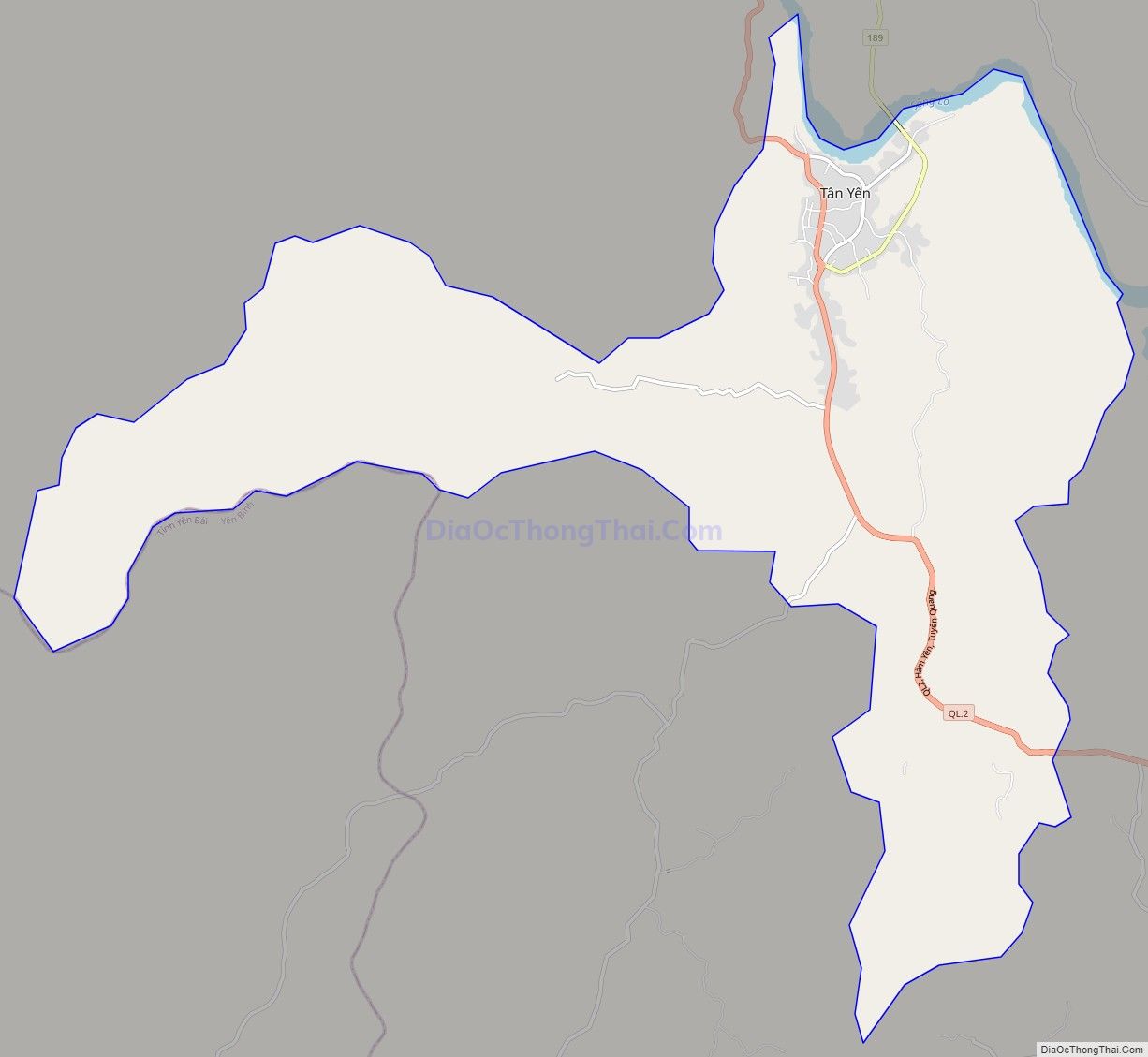 Bản đồ giao thông Thị trấn Tân Yên, huyện Hàm Yên