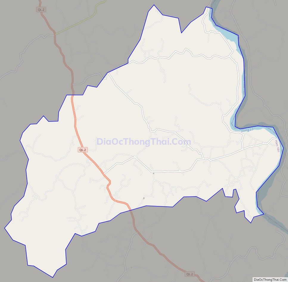 Bản đồ giao thông xã Thái Hòa, huyện Hàm Yên