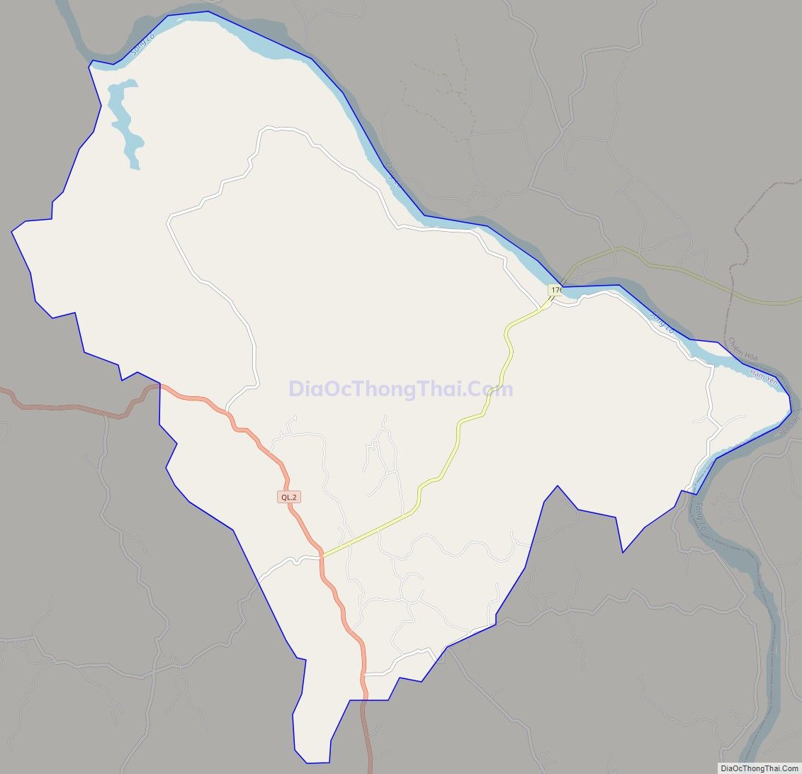 Bản đồ giao thông xã Thái Sơn, huyện Hàm Yên