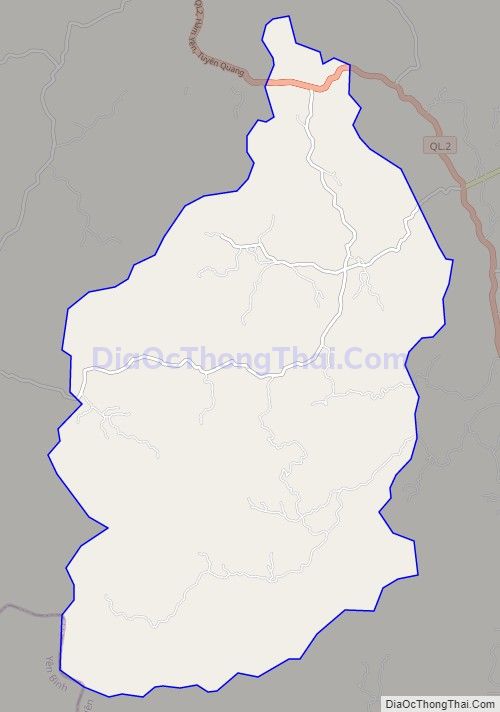 Bản đồ giao thông xã Thành Long, huyện Hàm Yên